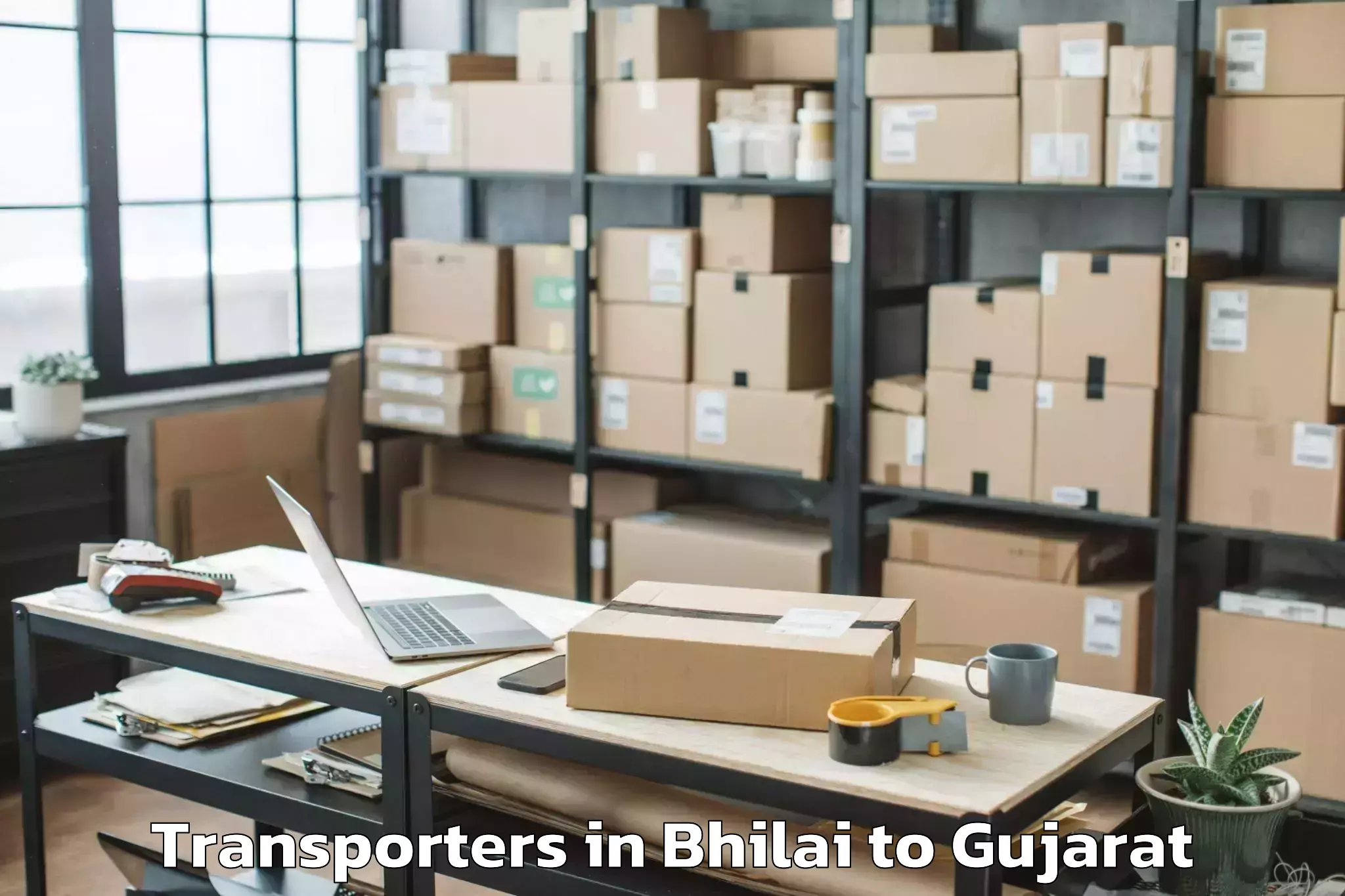 Get Bhilai to Hansot Transporters